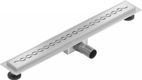 Mexen Lapos rozsdamentes acél zuhanyfolyó 60 cm minta M18, 1023060-15