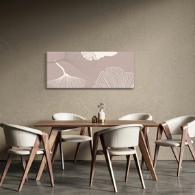 Kép - Bézs színű levelek N⁰1 (120x50 cm)