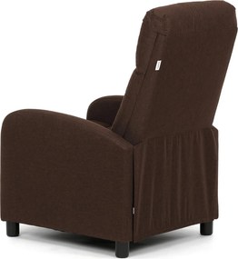 Polohovací křeslo, hnědá, látka, TV-W3397 BR2
