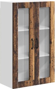 vidaXL Fali konyhaszekrény ajtóval Öreg fa 60 x 31 x 100 cm Faanyag