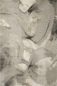 200x290 cm Csillogó Elegáns Szőnyeg Adana Absztrakt Hullámmintás Vakolat