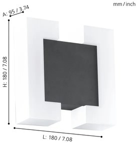 Eglo 95988 - LED Kültéri fali lámpa SITIA 2xLED/4,8W