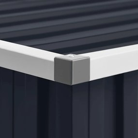 antracitszürke horganyzott acél kerti fészer 195 x 198 x 159 cm