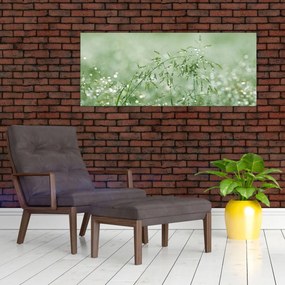 Kép - Reggeli harmat a fűszálakon (120x50 cm)