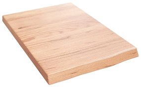 világosbarna kezelt tömör tölgyfa fali polc 40x60x(2-4) cm