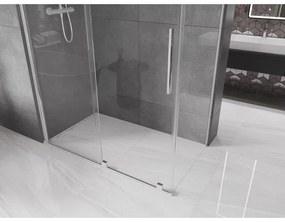 Mexen Velar, tolóajtós zuhanykabin 150 (ajtó) x 70 (fal) cm, 8mm átlátszó üveg, króm profil, 871-150-070-01-01