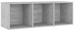 4 db betonszürke szerelt fa TV-szekrény 107 x 35 x 37 cm