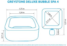 Felfújható pezsgőfürdő Marimex Greystone Deluxe Bubble Spa 4 NP