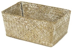 Tömörítő kötött kosár 30 x 20 x 13 cm, világosbarna