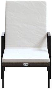 2 db barna polyrattan napozóágy asztallal