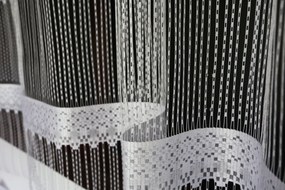 Mg Függöny jacquard zsinór Fehér 255cm széles, 25cm modul 9741