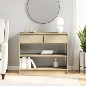 SAUDA tölgyszínű tömör fenyőfa tálalóasztal 89,5 x 36,5 x 73 cm