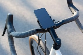 FIXED Bikee ALU 2 alumínium mobiltelefon tartó kerékpárra forgó fejjel, fekete