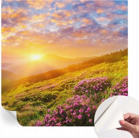 Dekoratív öntapadós fotótapéta Hálószobába Hegyi nyugat 250x250 cm