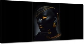 Vászonkép 60x30 Fej arany díszítéssel