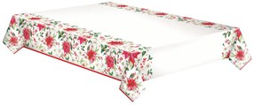 Karácsonyi Poinsettia papír asztalterítő 120x180 cm