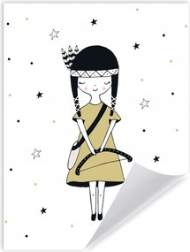 Gyerek poszter Kis indiánlány 30X40 cm