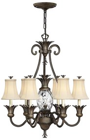 Hinkley HK-PLANT7-PZ - Csillár láncon PLANTATION 7xE14/40W/230V bronz