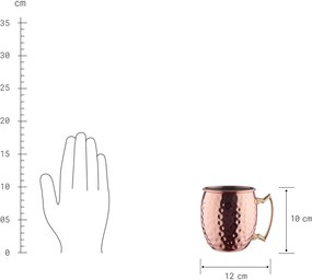 MOSCOW MULE koktél-bögre kalapált rozéarany, 470ml