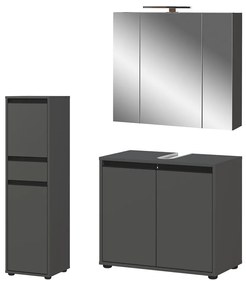 Antracitszürke fürdőszoba bútor szett Lemont – Germania