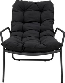 Fekete kerti napozóágy lábtartóval Boel - Bloomingville