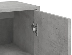 betonszürke szerelt fa tálalószekrény 60 x 31 x 84 cm
