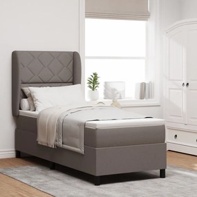 Ágykeret Matrac Fekvőfelülettel Taupe 80x200 cm Szövet