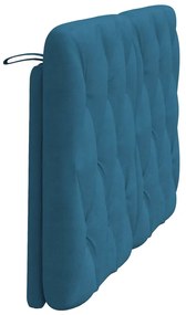 kék bársony fejtámla párna 140 cm