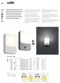 Redo 90133 - COLIN LED kültéri fali lámpa s érzékelővel 1xLED/9W/230V IP54