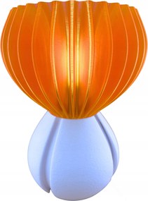 Saku design Led asztali lámpa E27 fehér narancssárga lámpabúra