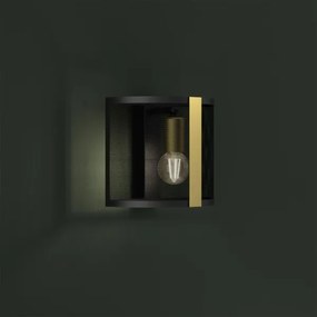 Fali lámpa KAGA 1xE27/60W/230V fekete/arany