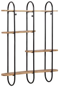 fali polc 90x20x116,5 cm tömör nyersfa Mango