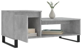 Betonszürke szerelt fa dohányzóasztal 100 x 50 x 45 cm