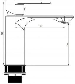 Mexen Milo - R05 zuhanygarnitúra kádcsappal és alacsony mosdócsappal, fekete, 71303R05-70