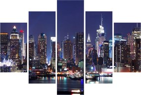 Kép - New York-i felhőkarcolók megvilágítva (150x105 cm)