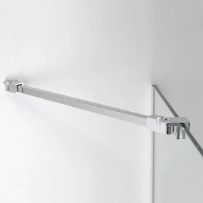 Stuxi Milano Easy Kombi Walk-in zuhanyfal, 80x100 cm, 8 mm vastag vízlepergető biztonsági üveggel, helytakarékos stabilizátorral