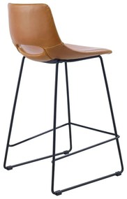 Konyakbarna bőrutánzat bárszék (ülésmagasság 65 cm) Zahara – Kave Home