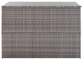 szürke polyrattan kerti tárolóláda 150 x 100 x 100 cm