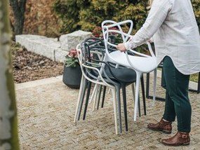 4 db műanyag KATO szék készlet, kőolajkék