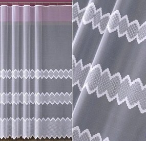 Mg Függöny jacquard 618/338 Fehér 200x250cm Kész M Szalaggal