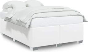vidaXL fehér műbőr ágykeret 160x200 cm