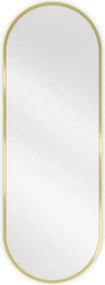 Mexen Loft ovális fürdőszobai tükör 100 x 35 cm, arany kerettel - 9851-100-035-000-50