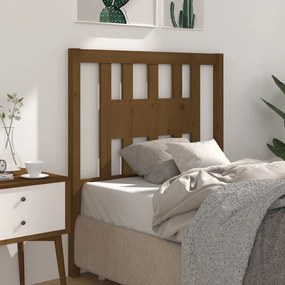 mézbarna tömör fenyőfa fejtámla 106 x 4 x 100 cm