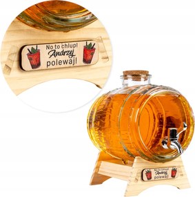 Üveg hordó csappal 3L hordó antall whisky kancsó nyomott mintával