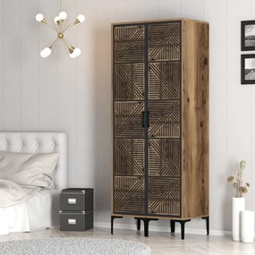 Kumsal gardróbszekrény, dió-antracit, 80 cm – TR845HCT5439
