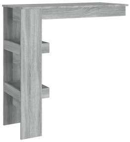 Szürke sonoma színű fatermék fali bárasztal 102 x 50 x 45 cm