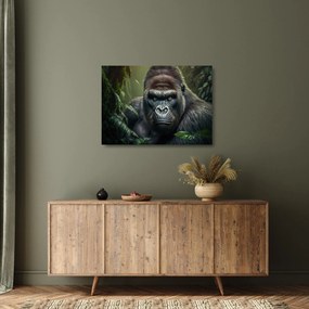 Üveg kép - Egy gorilla portréja (70x50 cm)