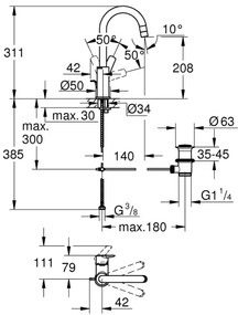 GROHE 24203002 - START mosdócsaptelep, L méret, fényes króm