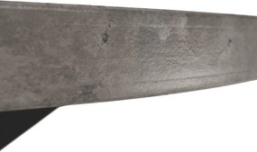 Étkezőasztal, beton/fekete, átmérő 120 cm, MEDOR