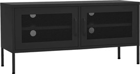 vidaXL fekete acél TV-szekrény 105 x 35 x 50 cm